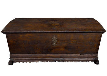 Barokowa dębowa skrzynia 1741 rok XVIII w. antyk zabytek