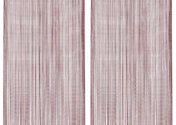 vidaXL Zasłony sznurkowe, 2 sztuki, 100 x 250 cm, burgundowe(SKU:132408)