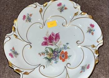Patera z różowym tulipanem. Ilmenau.  Made in Germany.  Bial Patera z różowym tulipanem. Ilmenau.  Made in Germany.  Bial