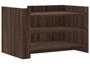 Stolik kawowy brązowy dąb 80x50x50 cm materiał drewnopochodny WM-848345
