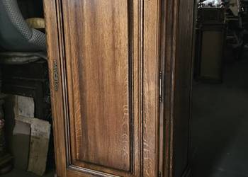 *Pojedyncza szafa dębowa, lity dąb, nr 2, komplet* transport