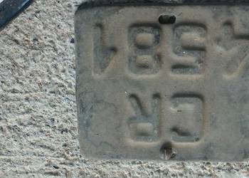 Tablica motocyklowa stara zabytkowa