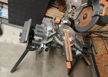 Piła ukośnica Evolution R255SMS+ oraz stół Evolution Mitre Saw Stand