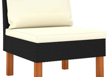 Sofa środkowa polirattan i lite drewno eukaliptusowe WM-315762