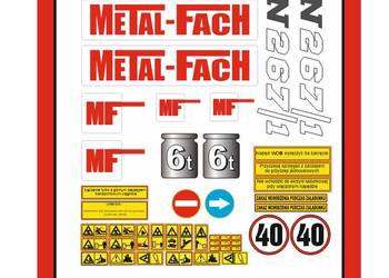 Naklejki Rozrzutnik Metalfach N267/1 roztrząsacz Nalepki