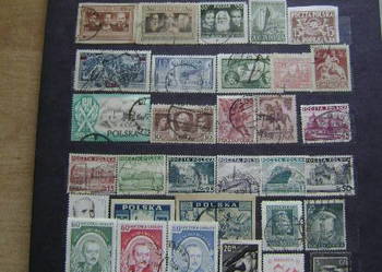 Starocie z PRL Znaczki pocztowe polskie kasowane 640 sztuk+klaser A4/16stro