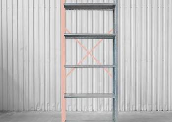 Regał magazynowy 5 półek DEXION 283x102x40 cm MODUŁ DOSTAWNY boki z siatki