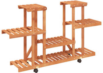Kwietnik na kółkach 110x25x78 cm lite drewno jodłowe WM-362856