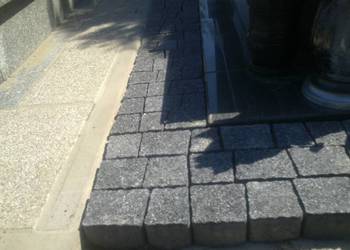 Ułożenie kostki, opaski cmentarz grabiszynek, układanie, położenie