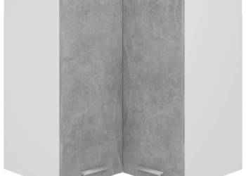 Wisząca szafka narożna szarość betonu 57x57x60 cm WM-806394