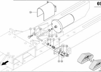 Claas Lexion 580 ZABEZPIECZENIE 0006338810 (Półgąsienica stalowa; siłownik…