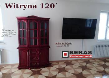 Stylowa Kredens Witrynka 120` Mahoń Nowa Śliczna Bekas Meble