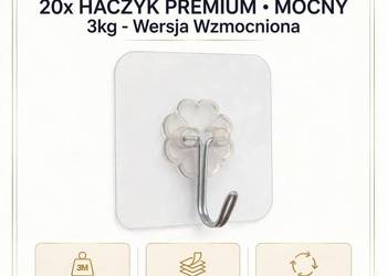 20 sztuk haczyk ścienny premium.