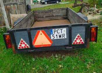 przyczepa jednoosiowa dwukółka solidna  TANIO