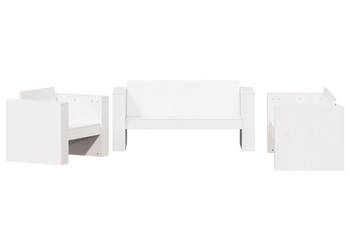 2-cz. zestaw mebli ogrodowych biały lite drewno sosnowe WM-3216896