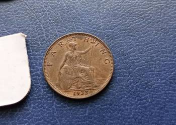 Stare monety 1 farthing 1932 Anglia /2