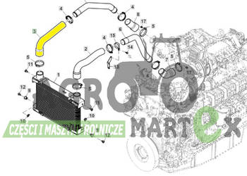 L206644 PRZEWÓD INTERCOOLERA JD