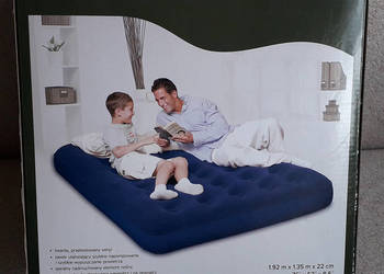 Nowy duży dmuchany materac dwuosobowy 1.92  x  1.35 x 22 cm