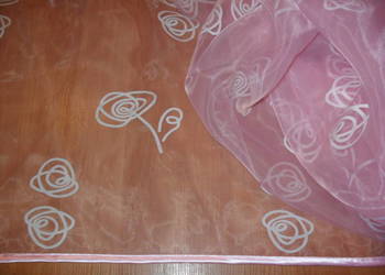 firanka krótka 115 x 480 cm.,gotowa ,organtyna,