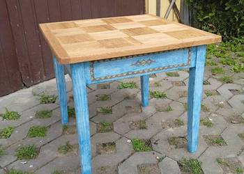 Stolik kawowy, rustykalny ręcznie malowany