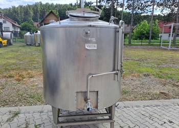 Zbiornik nierdzewny kwasoodporny z mieszadłem i płaszczem wodnym 1200 L