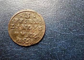 Stare monety 3 fenig 1658 Niemcy srebro