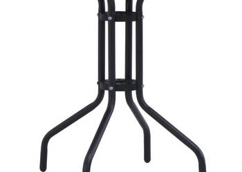 Stolik ogrodowy czarny 80 cm stal i szkło WM-47253
