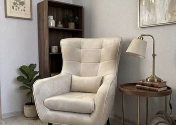 Fotel Tapicerowany Lord Beżowy, Dostawa 0zł!