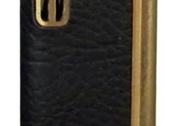 Złota Zapalniczka Gazowa Żarowa Pokryta Czarną Skórą JET na Gaz Gentelo