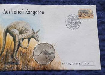 1993 Australia's Kangaroo First Day Cover - 1 oz (uncja) Ag 999 unikat