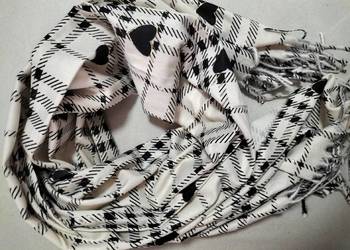 Chusta Szalik apaszka -, serca złote dodatki 170/85