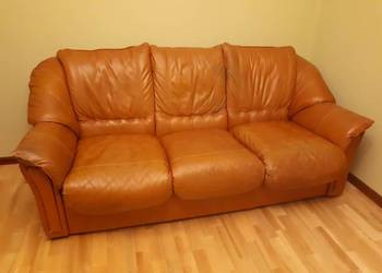 SOFA Z FUNKCJĄ SPANIA skórzana z łóżkiem wysuwanym kanapa