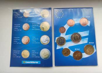 Hiszpania klaser z monetami od 1 centa do 2 euro - 8 szt.