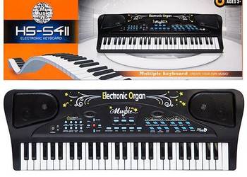Duże organki, pianinko, keyboard z mikrofonem, 54 klawisze