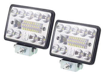 LAMPA ROBOCZA HALOGEN LED, 18 LED PROSTOKĄTNA, 2SZT/KPL, 9-36V, 106X76