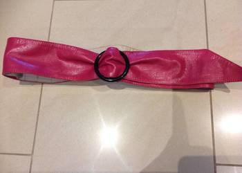 Pasek Skórzany Damski rozm UNI, Bordowy Skóra naturalna