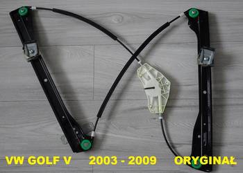 VW Golf V 5 5d Mechanizm Szyby Przód Prawy Oryginał 03-09