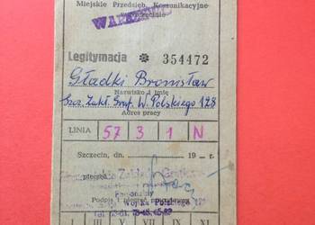 ( 2038 ) Legitym. Miejskiego Przedsięb. Komunikacji, Gładki