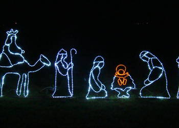 Szopka + 3 Królowie - ozdoby świąteczne LED 2D Iluminacja