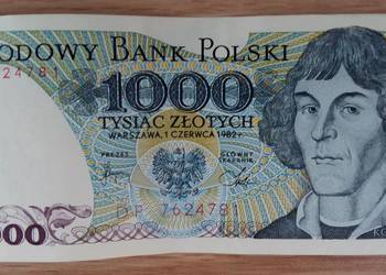 Banknot 1000 zł z PRL-u z Mikołajem Kopernikiem