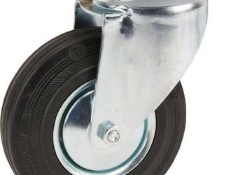 Koła skrętne z czarnymi oponami gumowymi 3470DVJ125P62