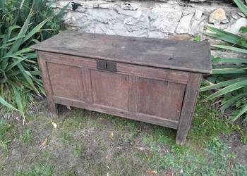 Stara drewniana zabytkowa skrzynia posagowa kufer retro vintage