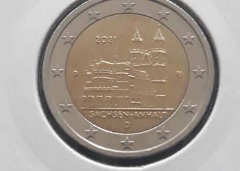 2 Euro Niemcy Sachsen-Anhalt 2021 r. - men. D
