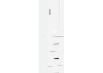 Wysoka szafka biała 345x34x180 cm materiał drewnopochodny WM-3200209