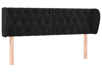 Zagłówek uszak czarny 147x23x78/88 cm aksamitny WM-3117530