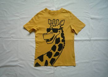 H&M r. 134/140 Żółta Koszulka Żyrafa