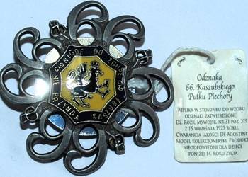 Odznaka 66. Kaszubski Pułk Piechoty II RP REPLIKA(08)