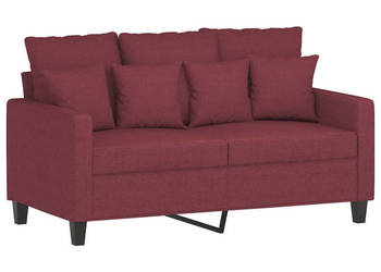Sofa 2-osobowa winna czerwień 120 cm tapicerowana tkaniną WM-359265