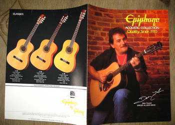 Epiphone Acoustic Collection guitar catalog, brochure - katalog gitar