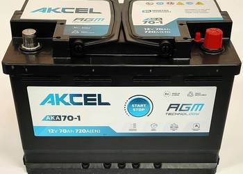 AKCEL, 70Ah, 70 Ah / 720A AGM START&STOP 278X175X190 AKA-70-1